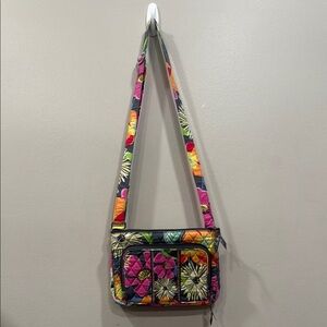 Vera Bradley Pink and Orange Floral Crossbody Bag